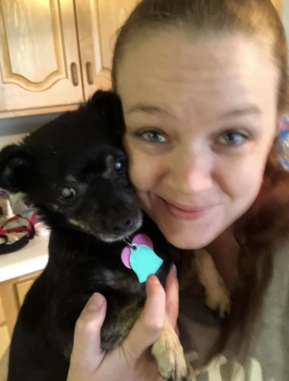 Krystal with a furry friend